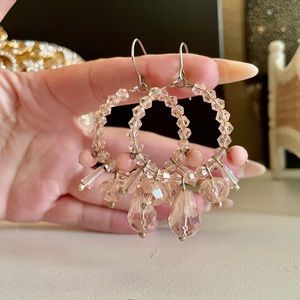 Pink Vintage Drop Dangling Stylish Statement Earrings